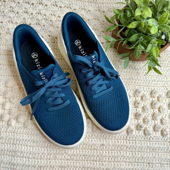 KIZIK Men's Size 8 Women's 10 Roamer Hands Free Knit Sneaker Shoes Tidepool Blue - Picture 15 of 16